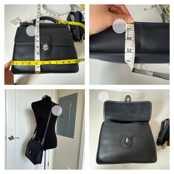 NEW Vintage Coach Willis Bag 9927 Navy & Nickel Hardware 2004 - Picture 9 of 11